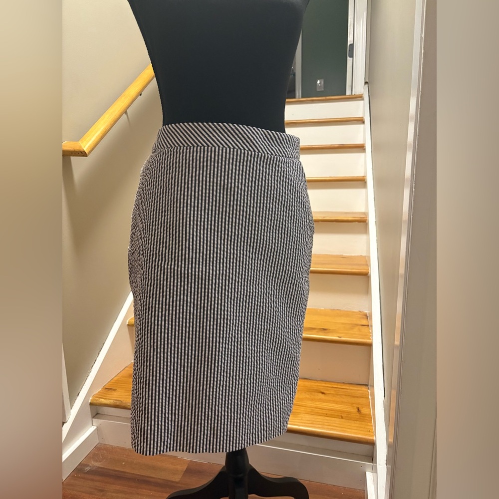 J.Crew striped pencil skirt
